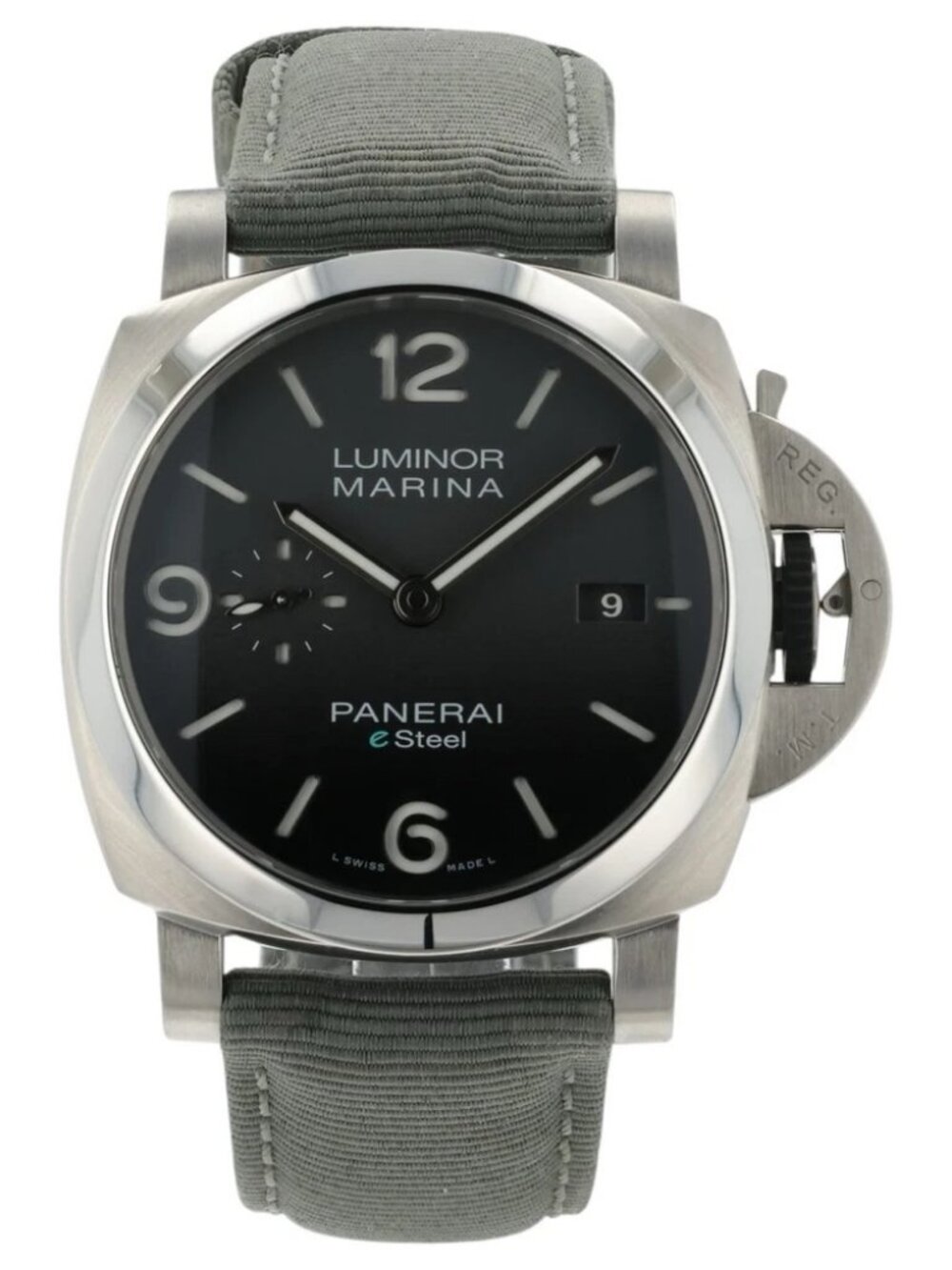 Panerai Luminor Marina Black Gray Dial Stainless Steel 44mm Automatic